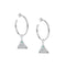 KRESSIDA PYRAMIS SMALL HOOPS ZILVER